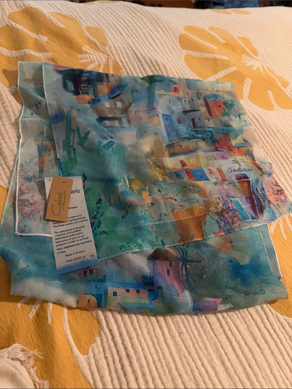 Cabeli Santorini Greek scarf